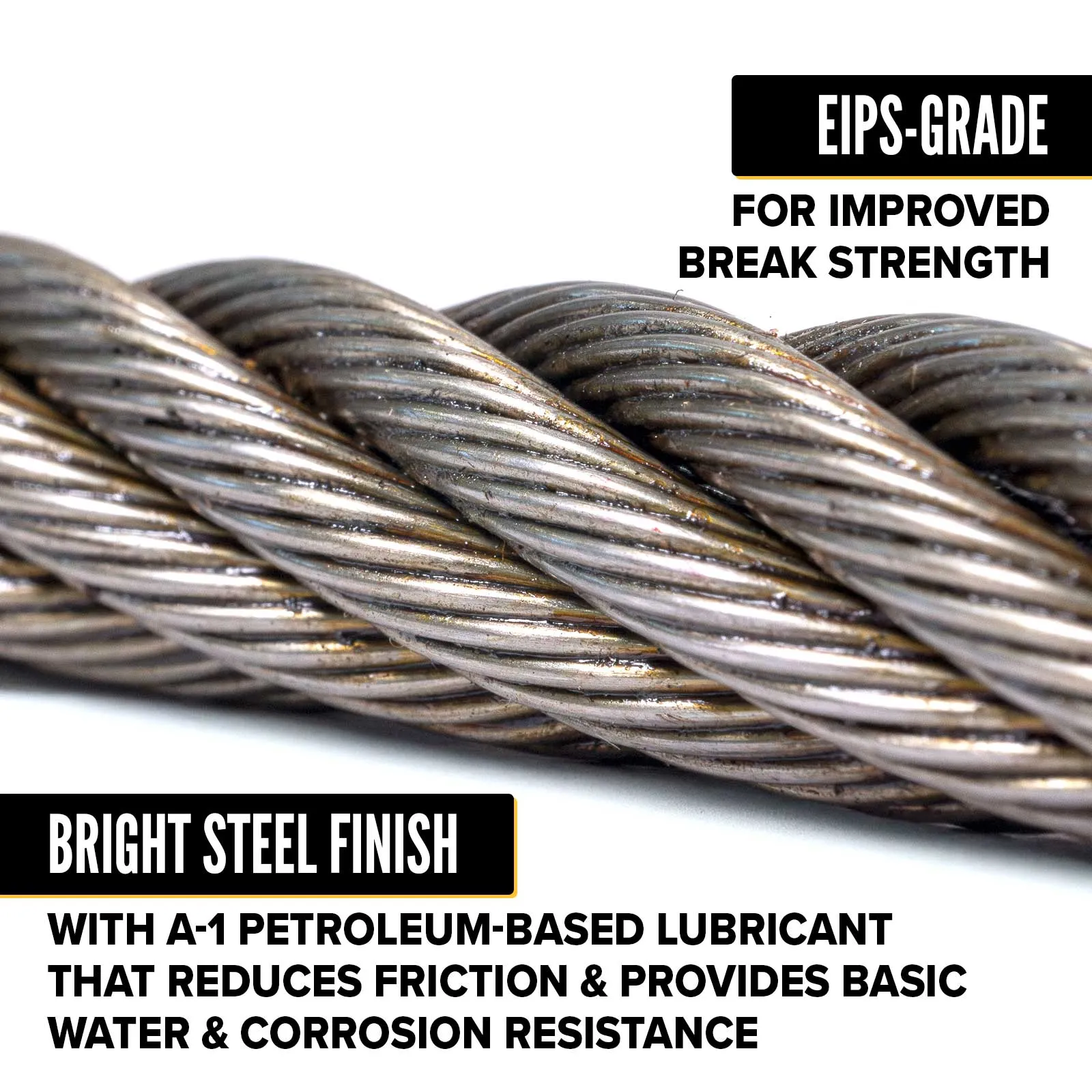 1-1/2" 6x19 Bright Wire Rope - EIPS IWRC | Linear Foot