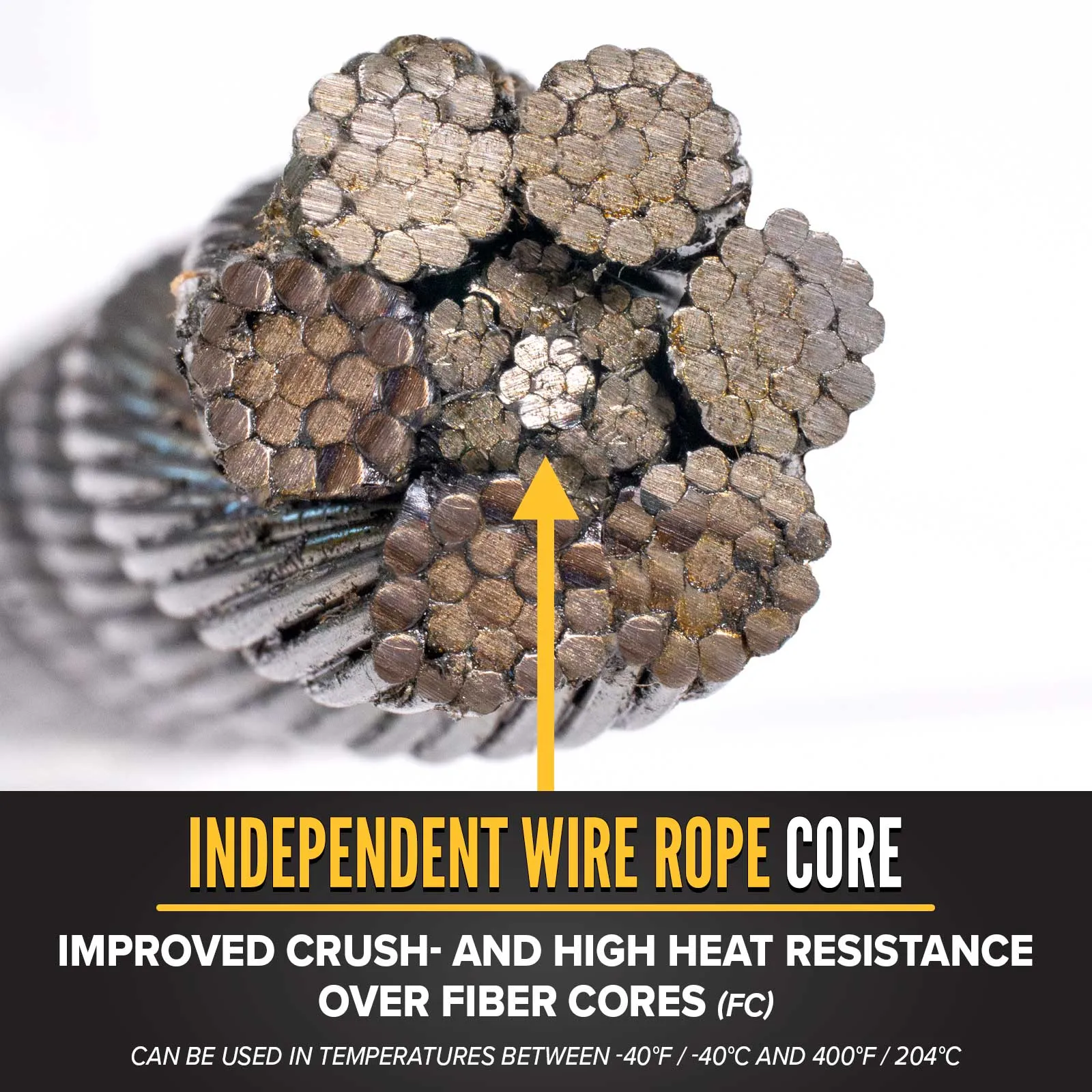 1-1/2" 6x19 Bright Wire Rope - EIPS IWRC | Linear Foot