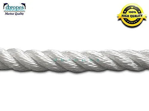3/8" X 10' Three Strand Mooring Pendant 100% Nylon Rope with Thimble. (Tensile Strength 3800 Lbs.) Made in USA. FREE EXPEDITED SHIPPING