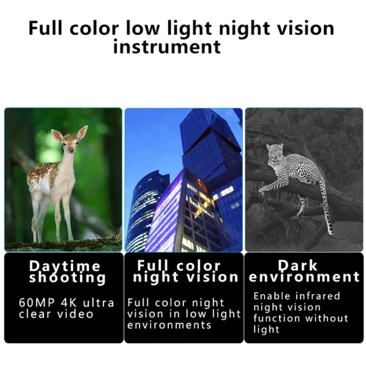 4K Night Vision Binoculars with Long Viewing Distance & Rechargeable Lithium Battery (Full Color NV)