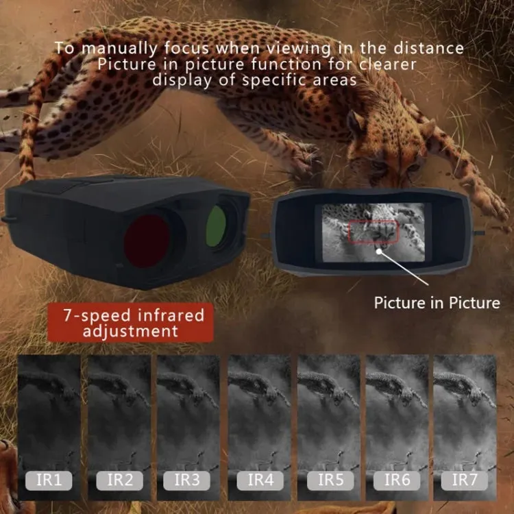 4K Night Vision Binoculars with Long Viewing Distance & Rechargeable Lithium Battery (Full Color NV)