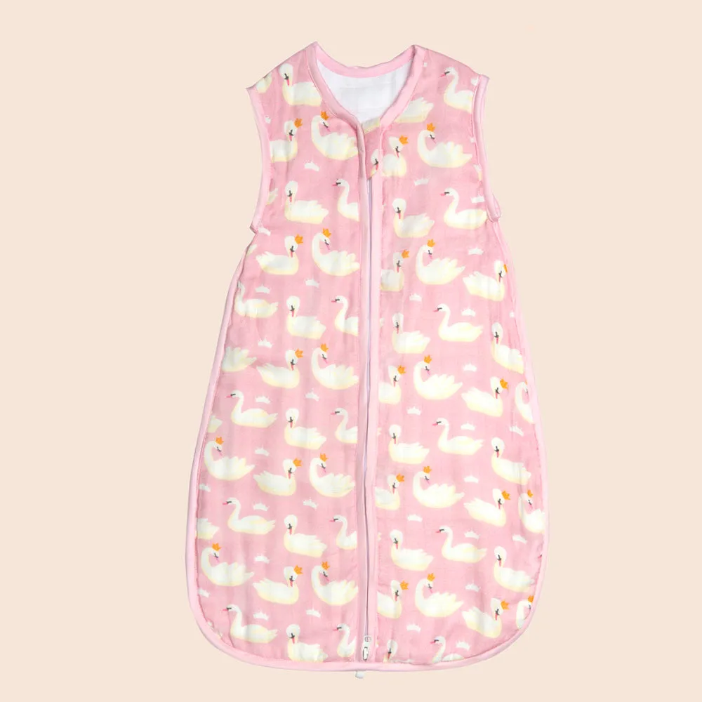 Bamboo Muslin Sleeping Bag - Swan