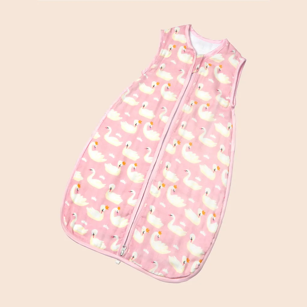 Bamboo Muslin Sleeping Bag - Swan