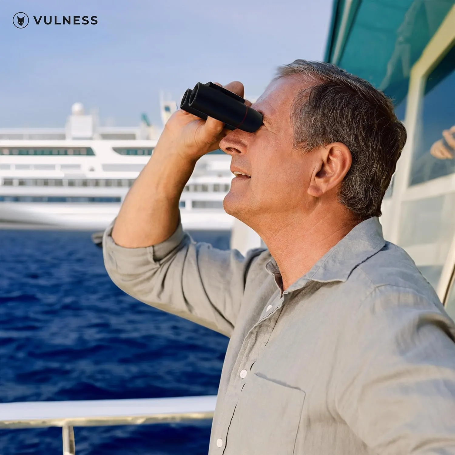 Binoculars for Adults | Compact Small Mini Travel Binocular for Bird Watching High Powered Electronics Cruise Ship Essentials Norwegian Alaska Must Haves Hiking Camping Gear by VULNESS (Black, 8X21)