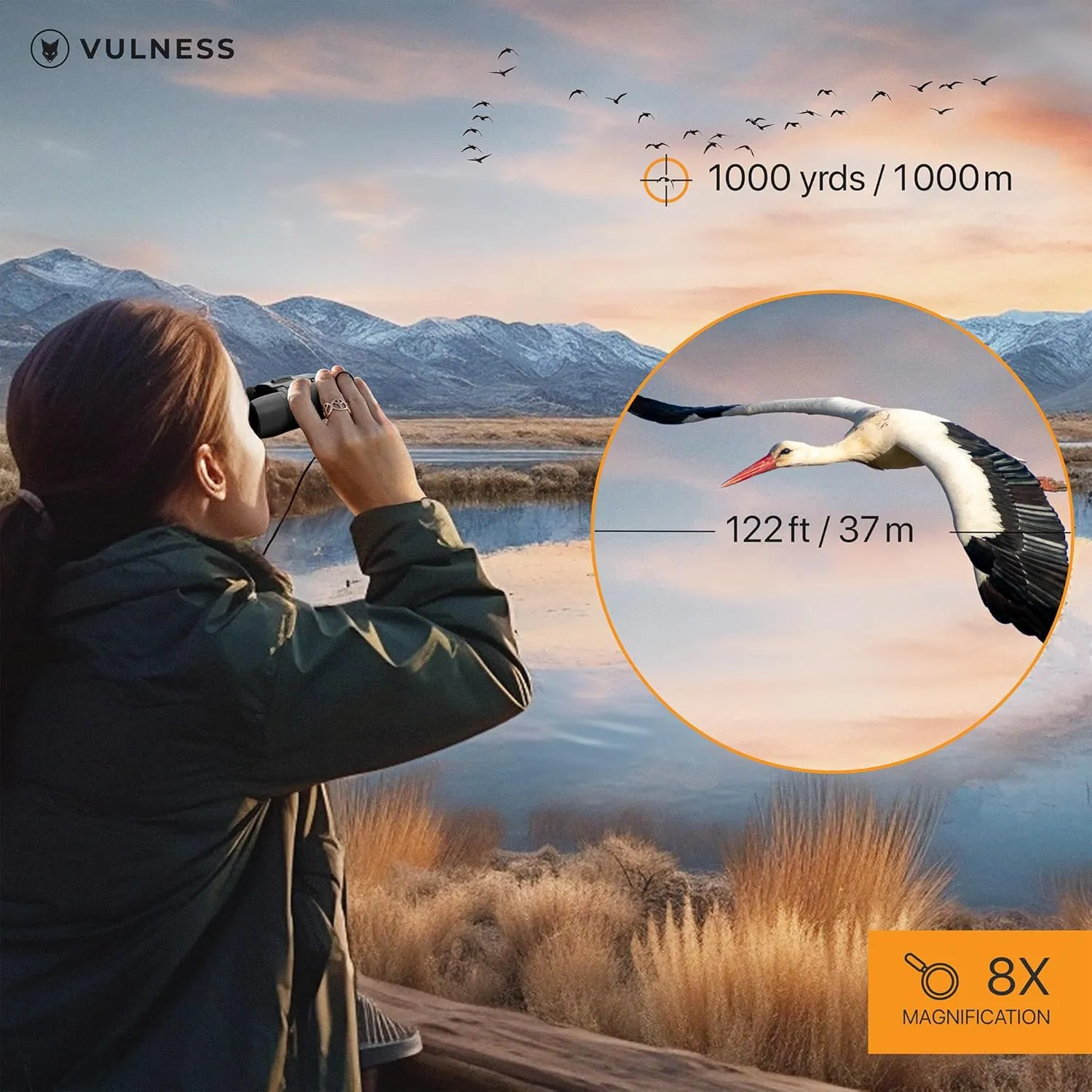 Binoculars for Adults | Compact Small Mini Travel Binocular for Bird Watching High Powered Electronics Cruise Ship Essentials Norwegian Alaska Must Haves Hiking Camping Gear by VULNESS (Black, 8X21)