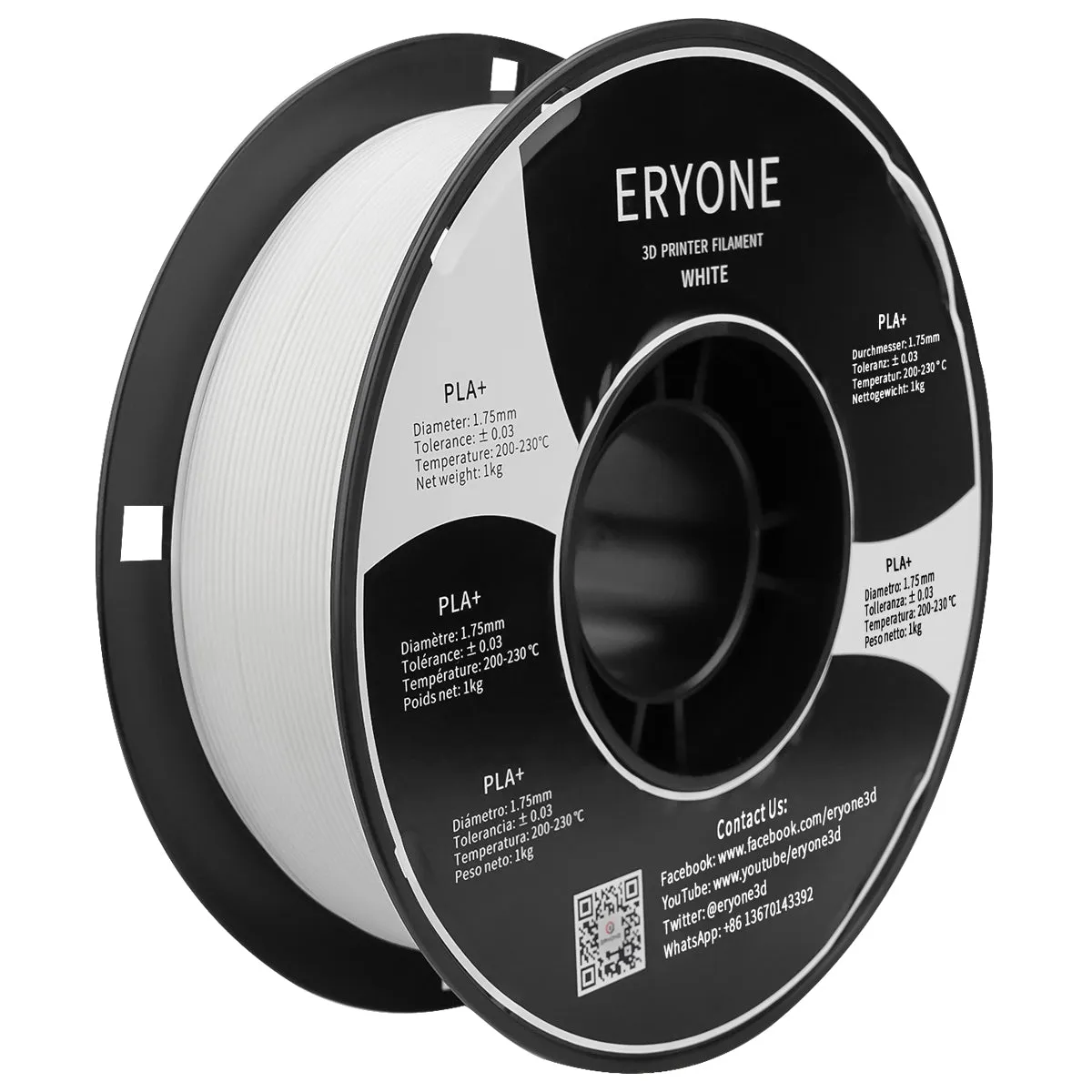Bundle Sale- ERYONE PLA  3D Filament 1kg  FREE SHIPPING(MOQ:10 rolls,can mix color)