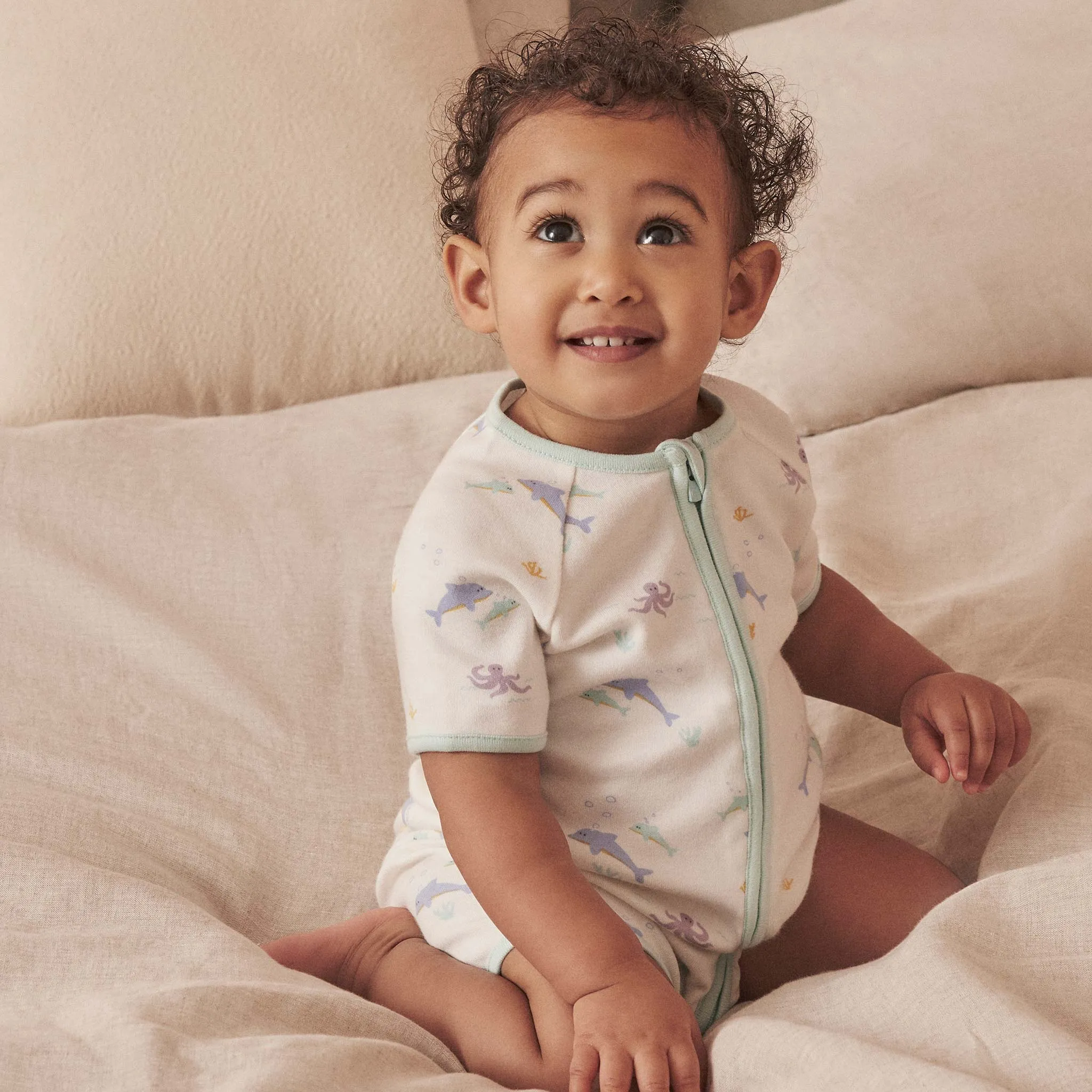 Dolphin Zip Summer Sleepsuit