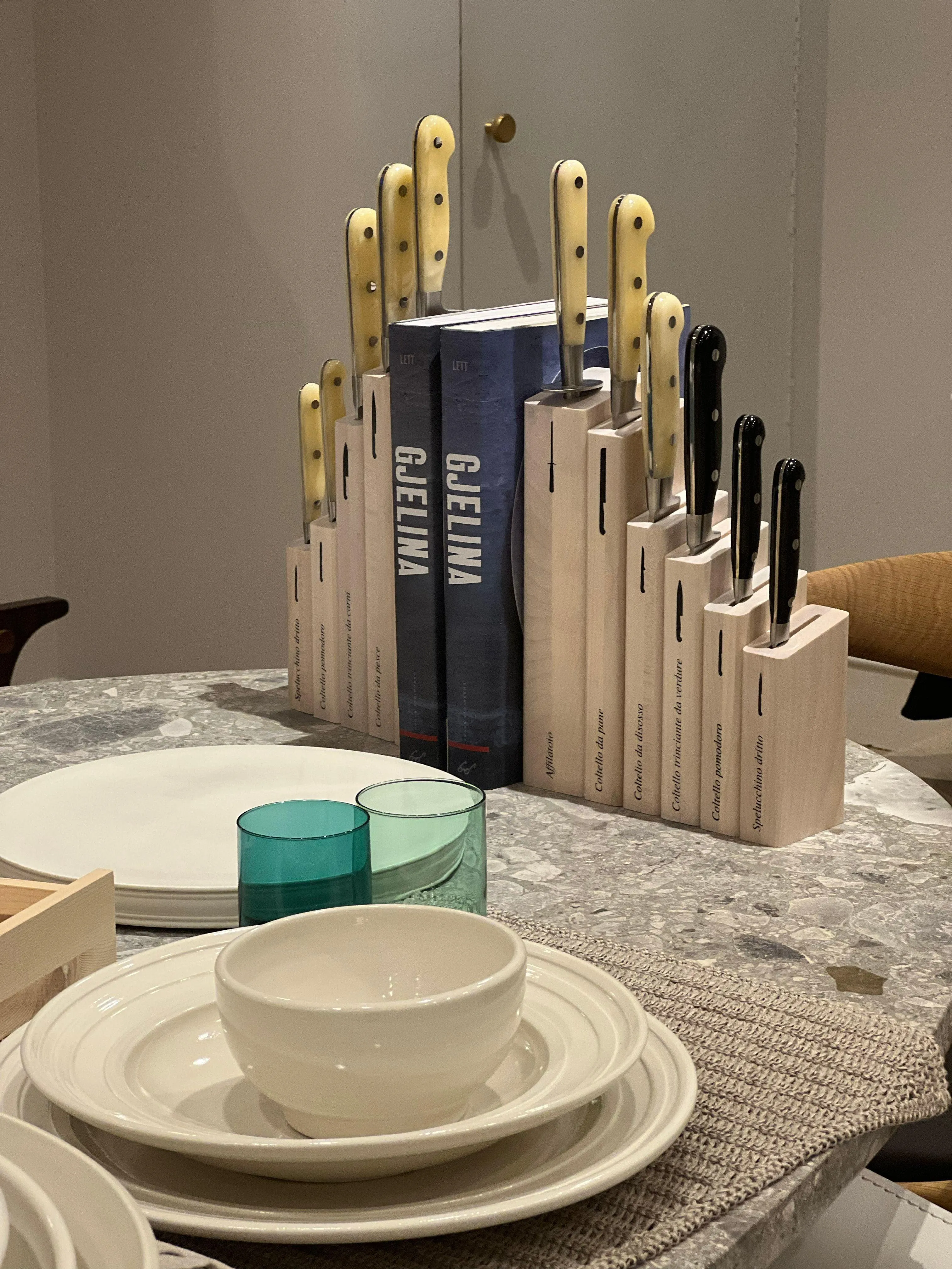 Fish Filet Knife by Berti with Wood Block