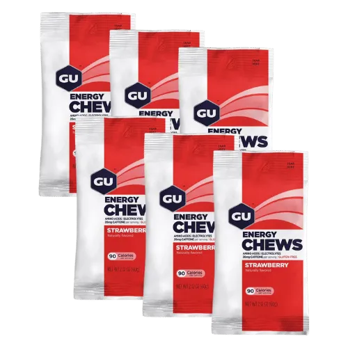 GU Energy - Energy Chews - Strawberry (with caffeine)