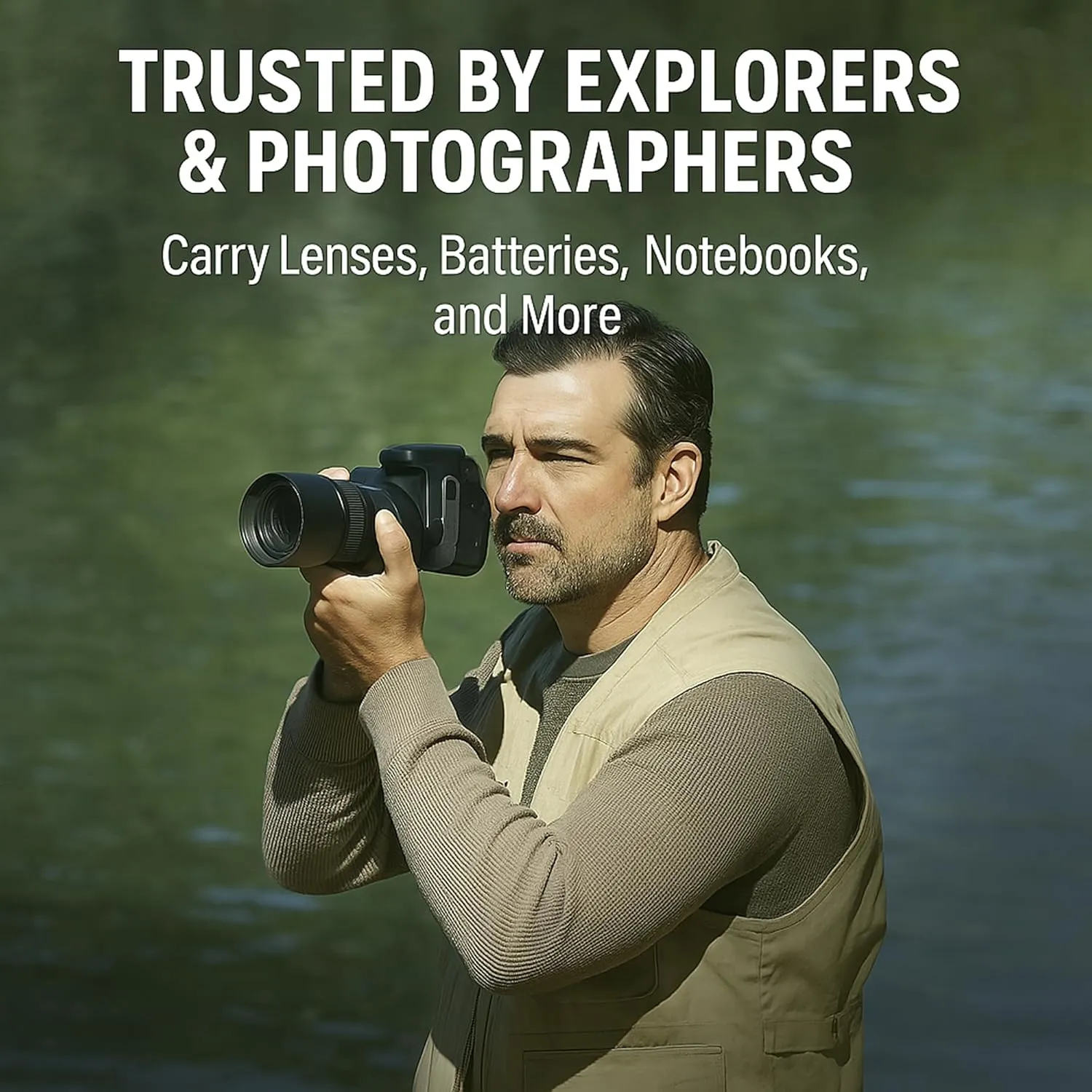 Humvee Photography Utility Vest for Men & Women - Perfect for Safari, Hunting, Fishing, Camping, & Travel - 100% Cotton Gift