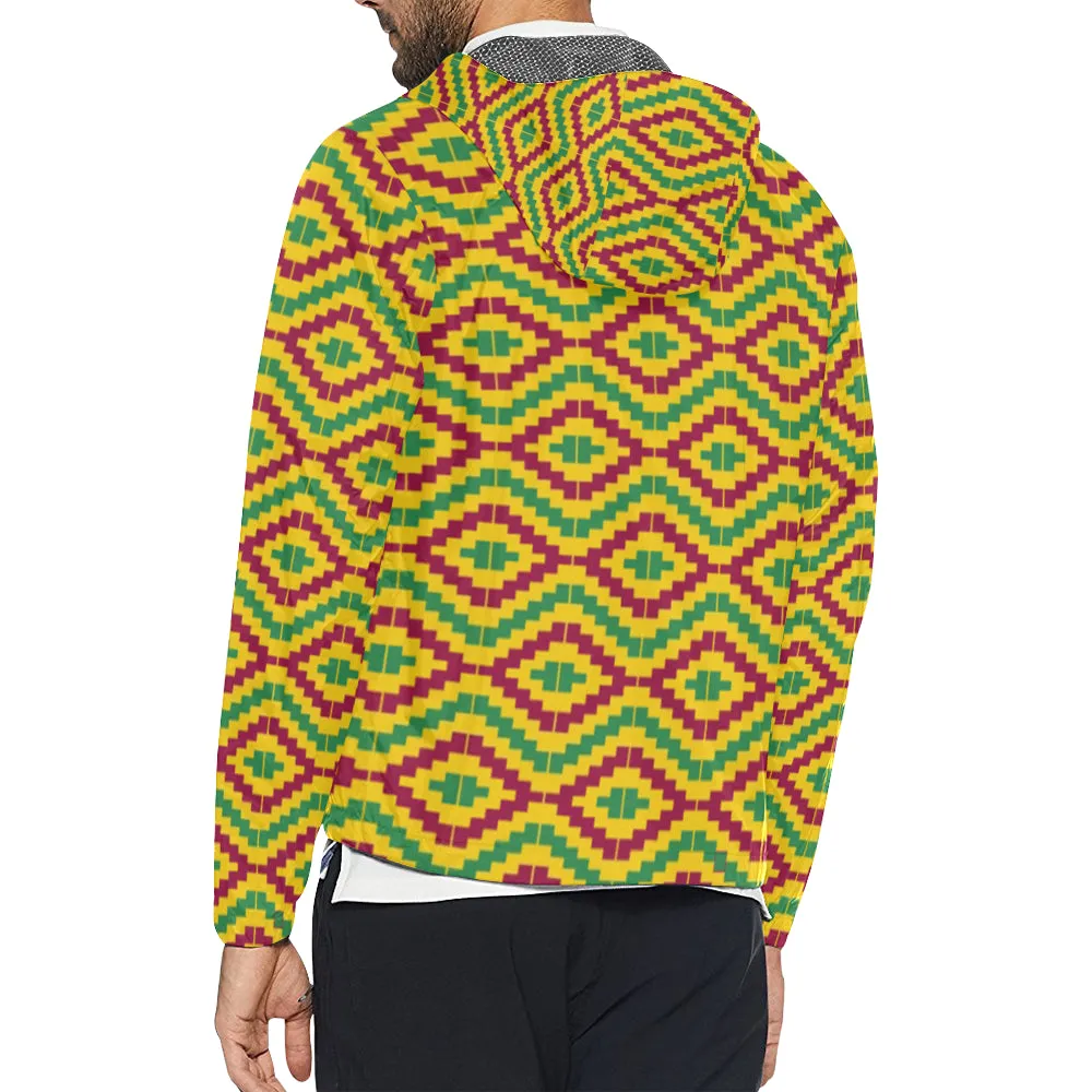 KENTE FULL FRACTAL All Over Print Windbreaker for Unisex