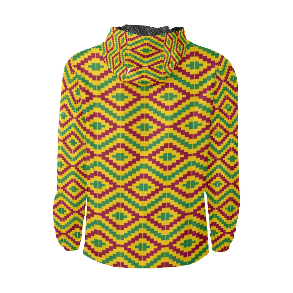 KENTE FULL FRACTAL All Over Print Windbreaker for Unisex