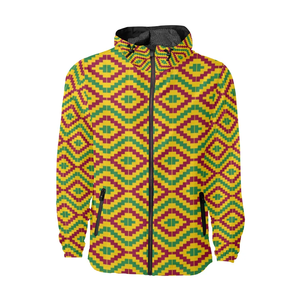 KENTE FULL FRACTAL All Over Print Windbreaker for Unisex