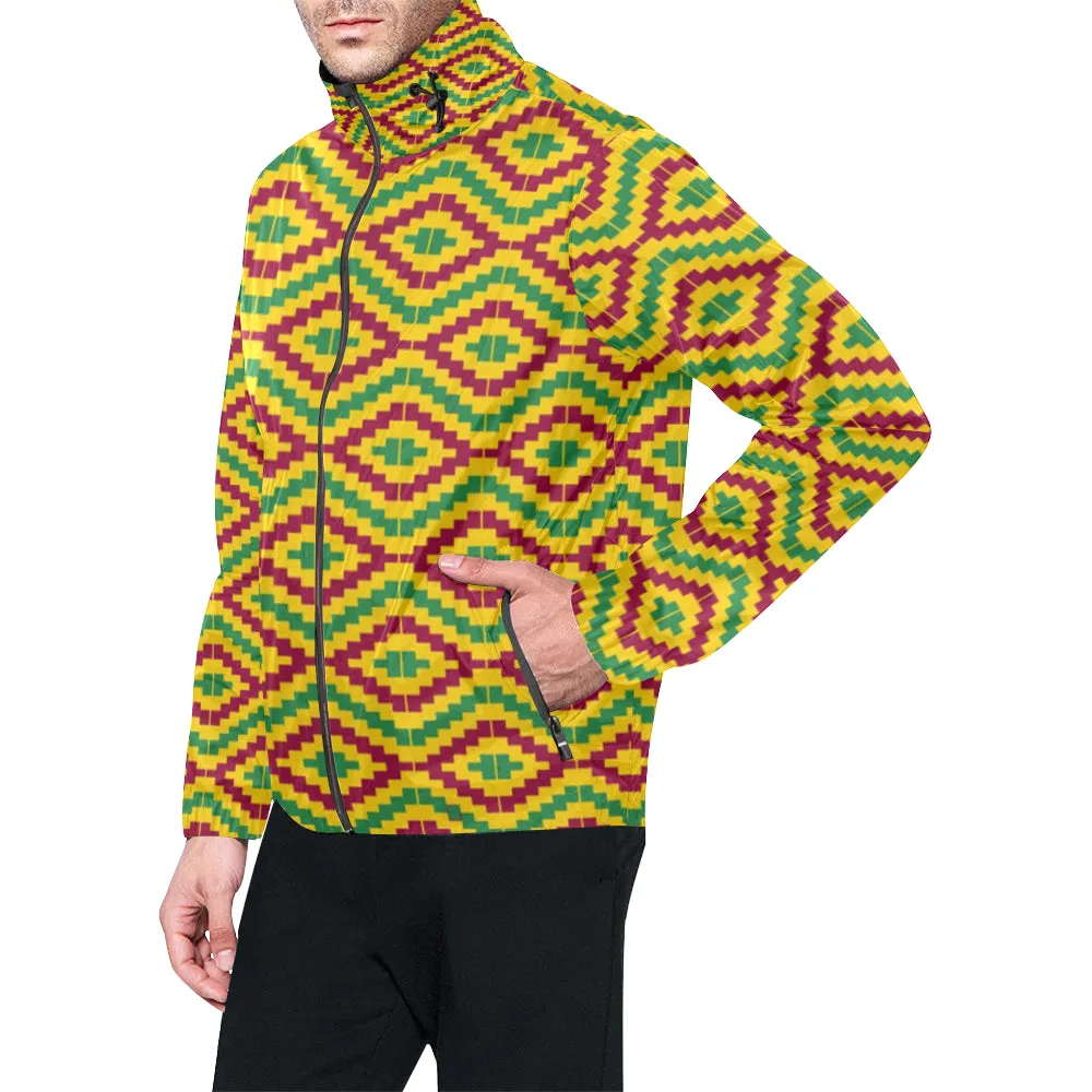 KENTE FULL FRACTAL All Over Print Windbreaker for Unisex