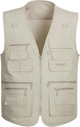 Lentta Men's Fishing Vest Summer Outdoor Lightweight Work Photo Vest 16 Pockets