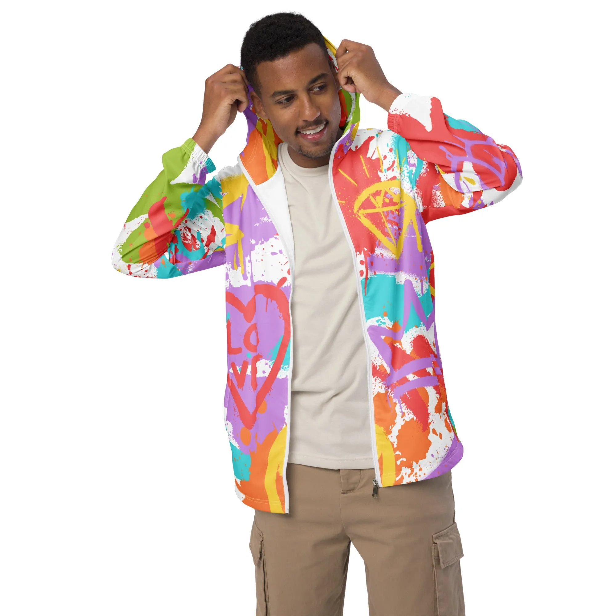 LGBT Gay Pride Rainbow Graffiti Jacket