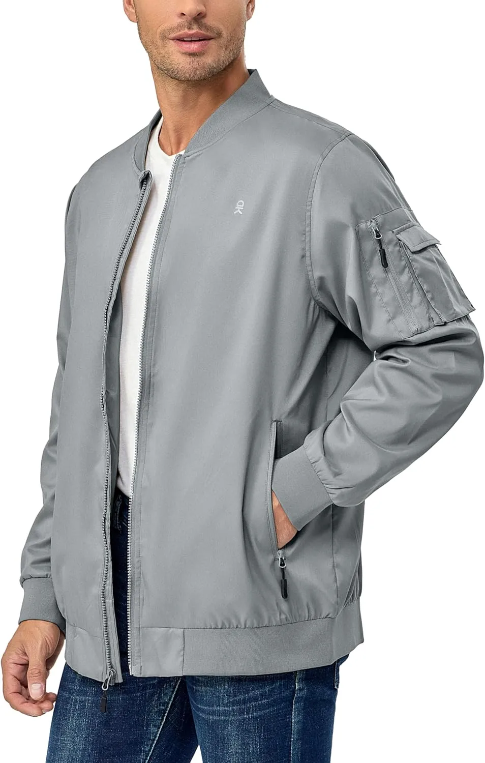 Little Donkey Andy Men's Lightweight Bomber Jacket Causal Fashion Flight Windbreaker Fall Spring Outdoor Coat