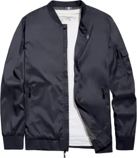 Little Donkey Andy Men's Lightweight Bomber Jacket Causal Fashion Flight Windbreaker Fall Spring Outdoor Coat