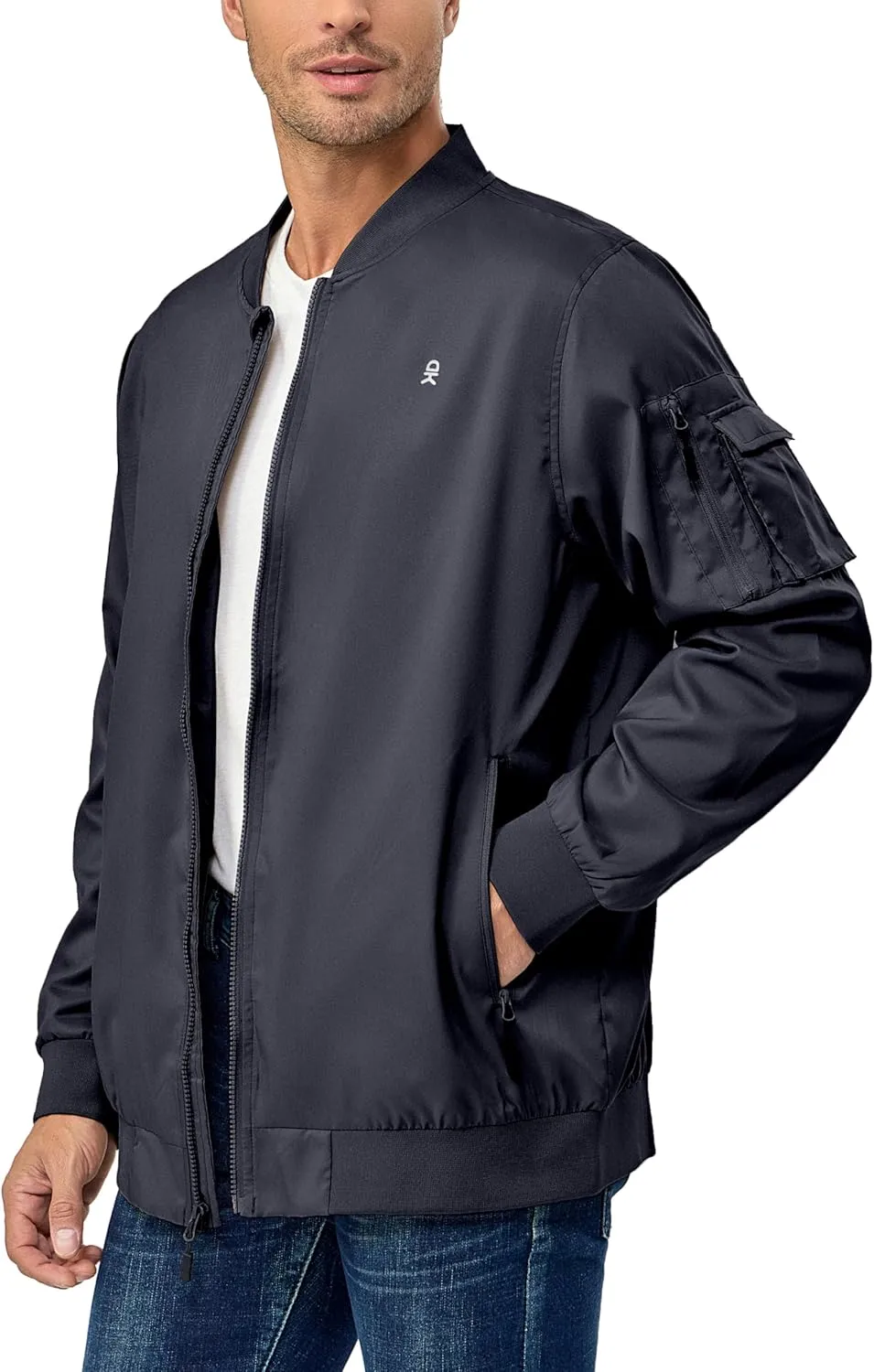 Little Donkey Andy Men's Lightweight Bomber Jacket Causal Fashion Flight Windbreaker Fall Spring Outdoor Coat