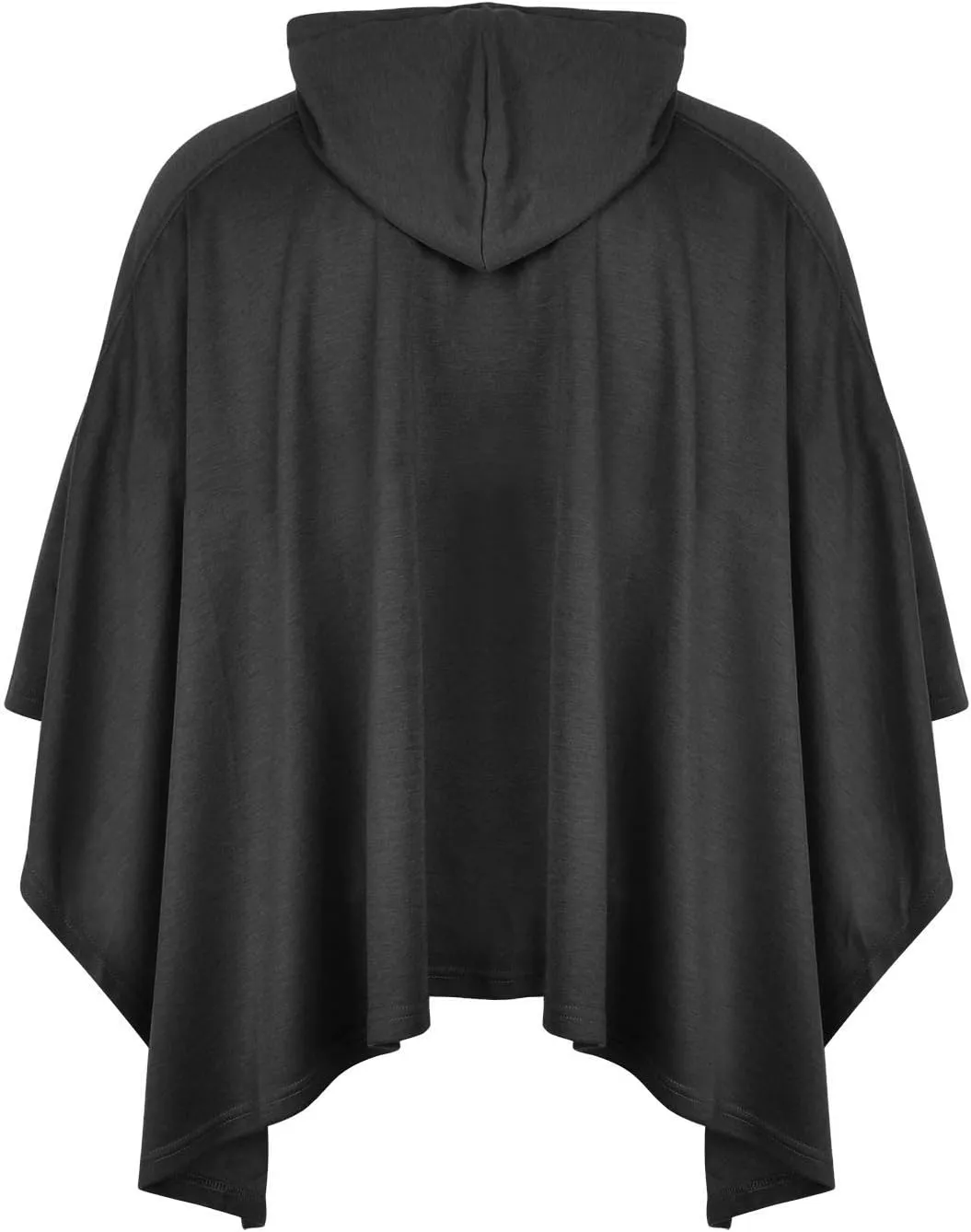 Men's Oversized Batwing Sleeves Hooded Poncho Cape