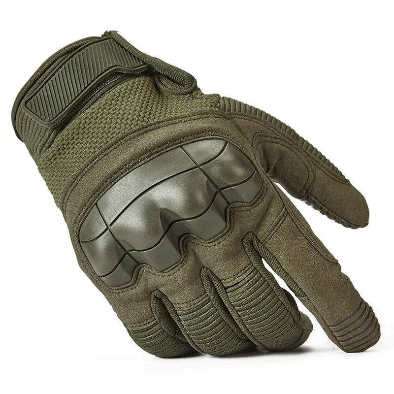 Military Rubber Hard Knuckle Full Finger Tactical Gloves