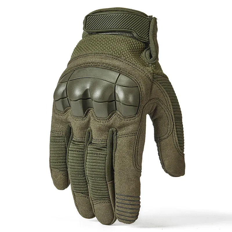 Military Rubber Hard Knuckle Full Finger Tactical Gloves