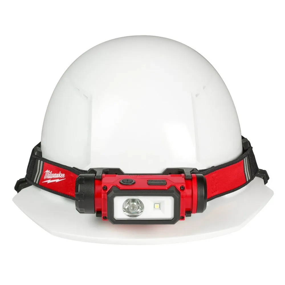 Milwaukee 2163-21 REDLTHIUM USB Rechargeable Hard Hat Headlamp, 600 Lumens