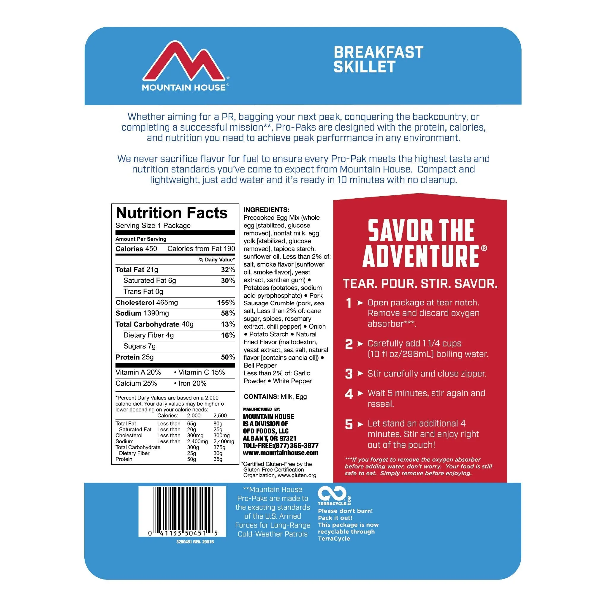 Mountain House - Breakfast Skillet Pouch - Pro-Pak