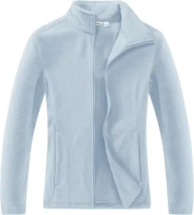 Outdoor Ventures Women's Lightweight Warm Zip Up Long-Sleeve Soft Polar Fleece Jacket for Fall Winter