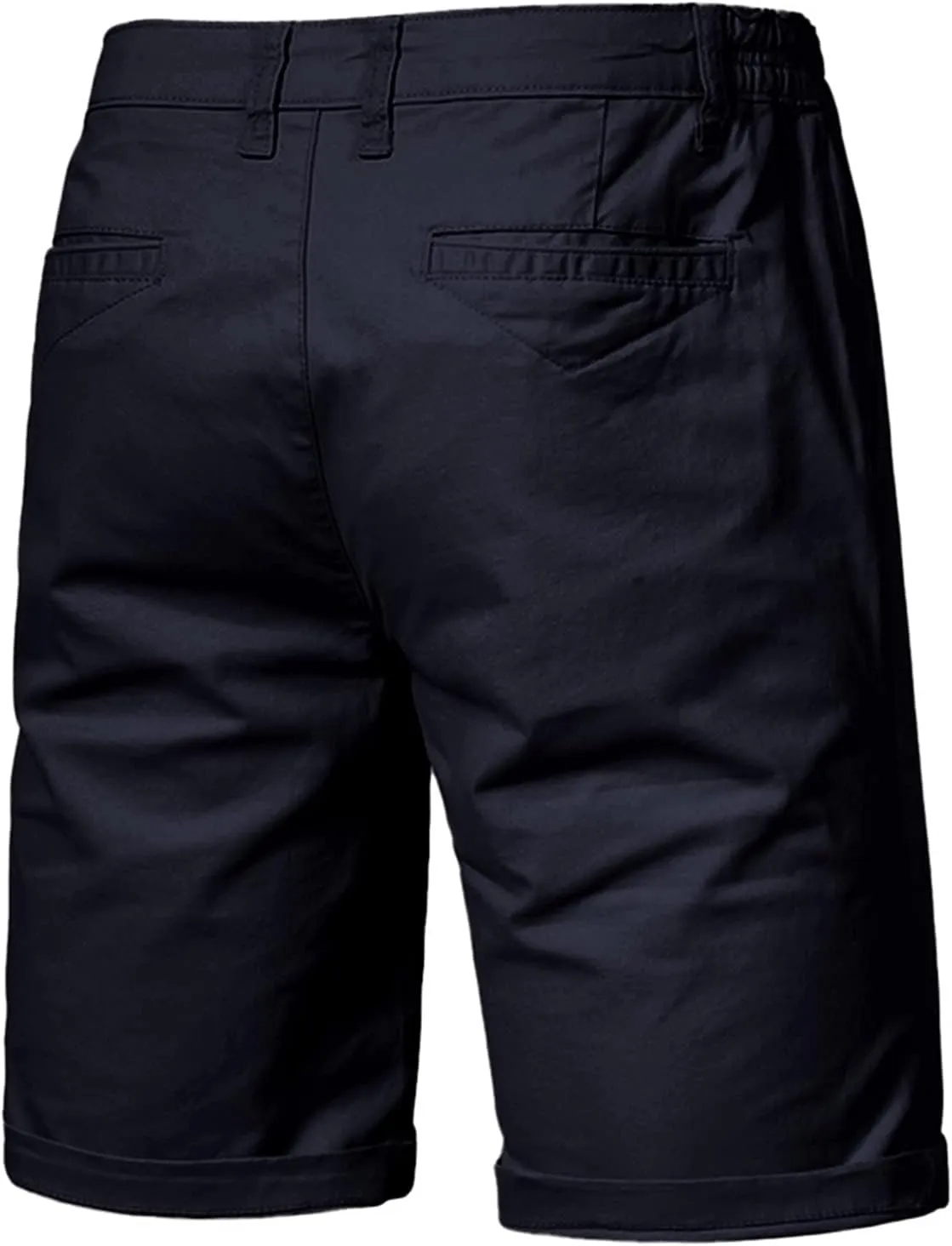 Oymyakon Men's Stretch Chino Short Slim Fit 10" Inseam Flat Front Shorts Summer Cotton Casual Shorts with Pocket