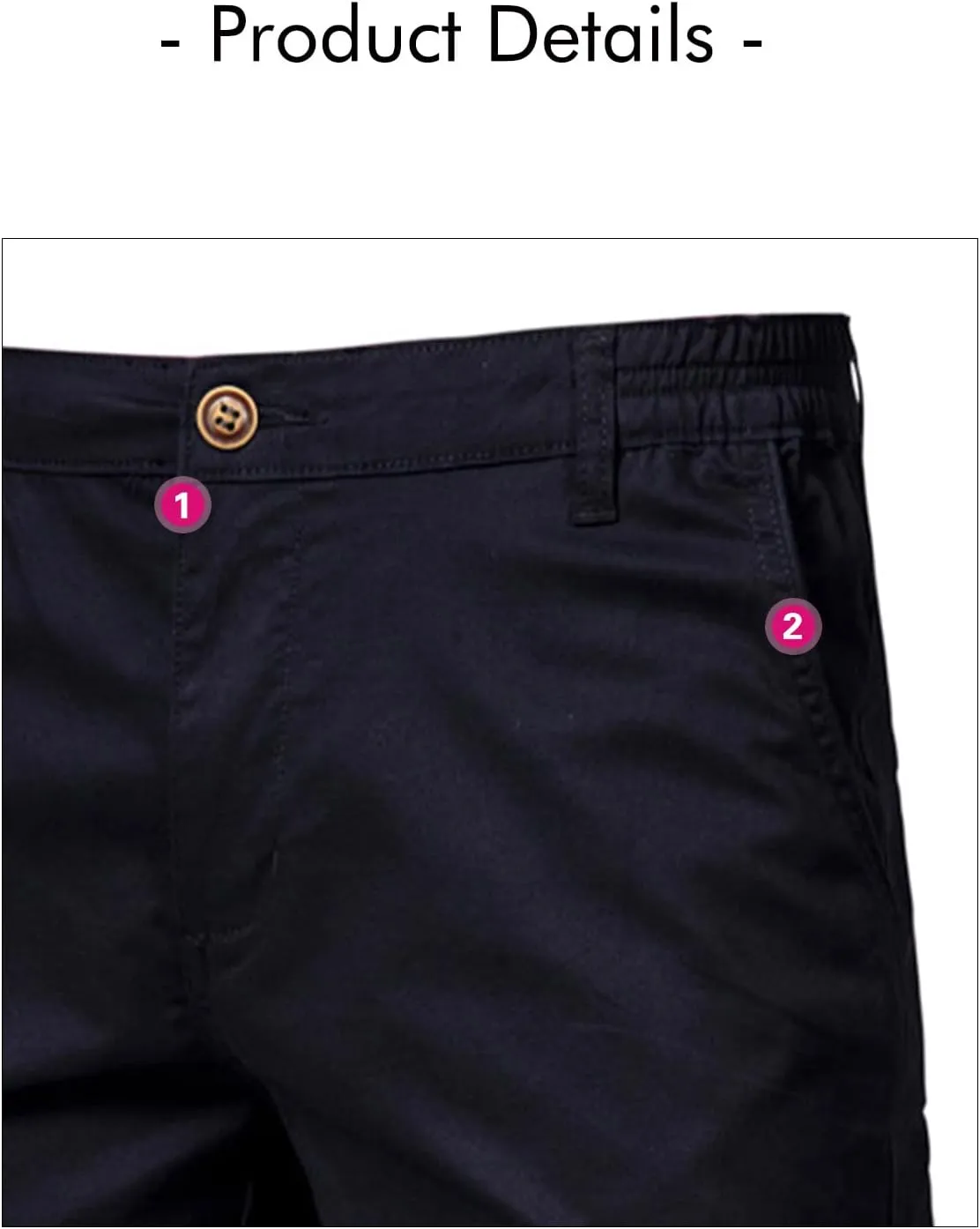 Oymyakon Men's Stretch Chino Short Slim Fit 10" Inseam Flat Front Shorts Summer Cotton Casual Shorts with Pocket