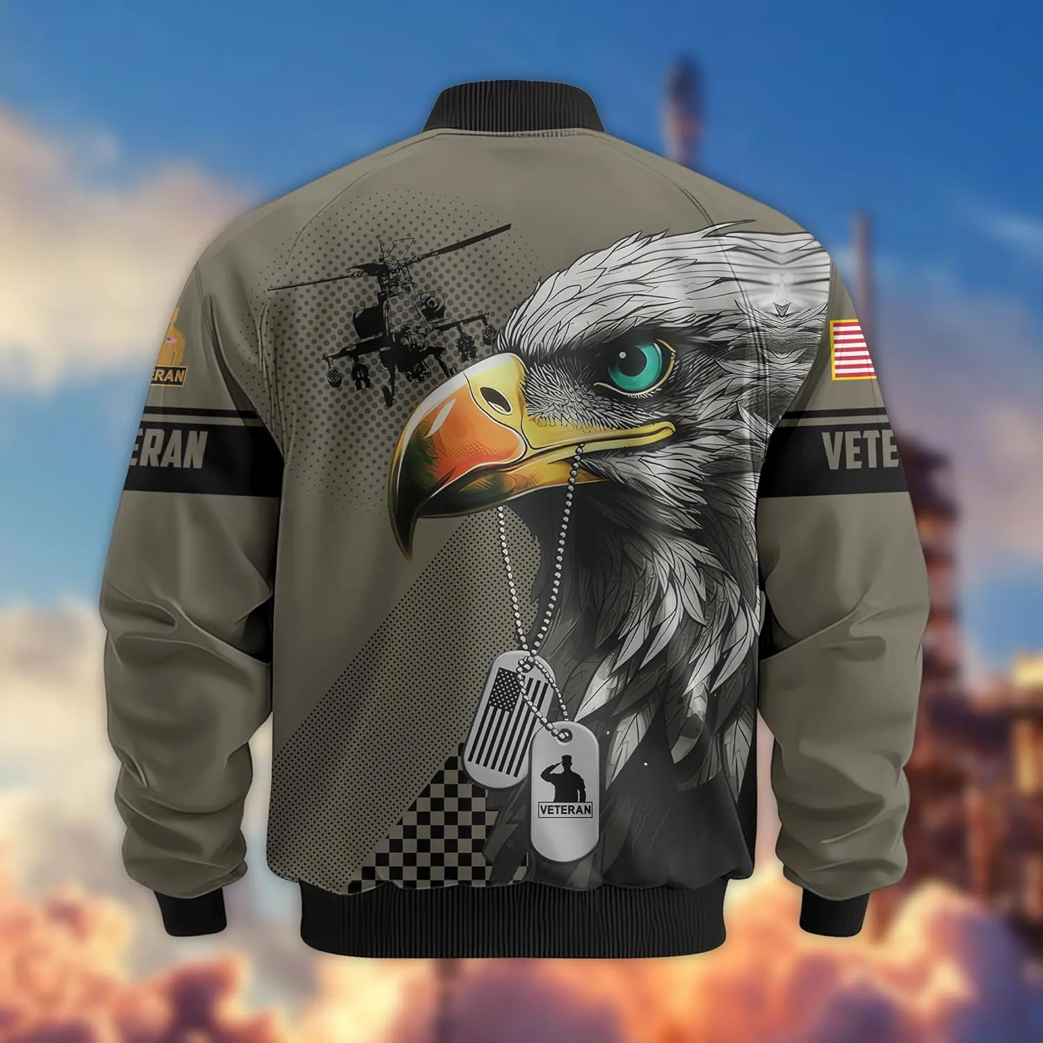 Proudly Served Veterans Varsity Jacket, Military Bomber Jacket Patriotic Style  Perfect Veteran Gift, Ideal for Veterans Day