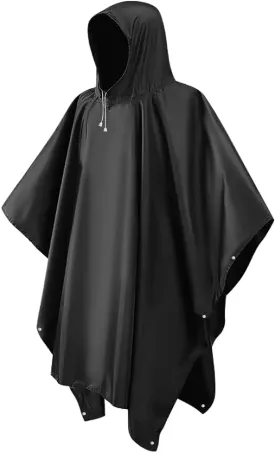 Rain Ponchos for Adults,Reusable Waterproof EVA Raincoats with Drawstring Hood & Sleeves,Lightweight Rain Gear for Men & Women,Perfect for Camping,Hiking,Travel,Outdoor Activities