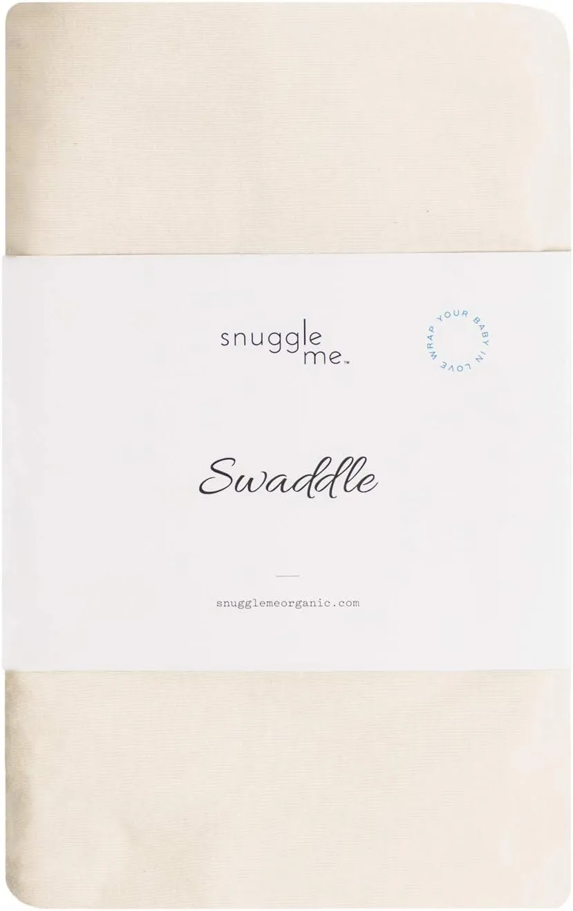 snuggle me Swaddle | Organic Cotton Swaddle Blanket, Soft Stretch, 47 x 47 inches | Natural