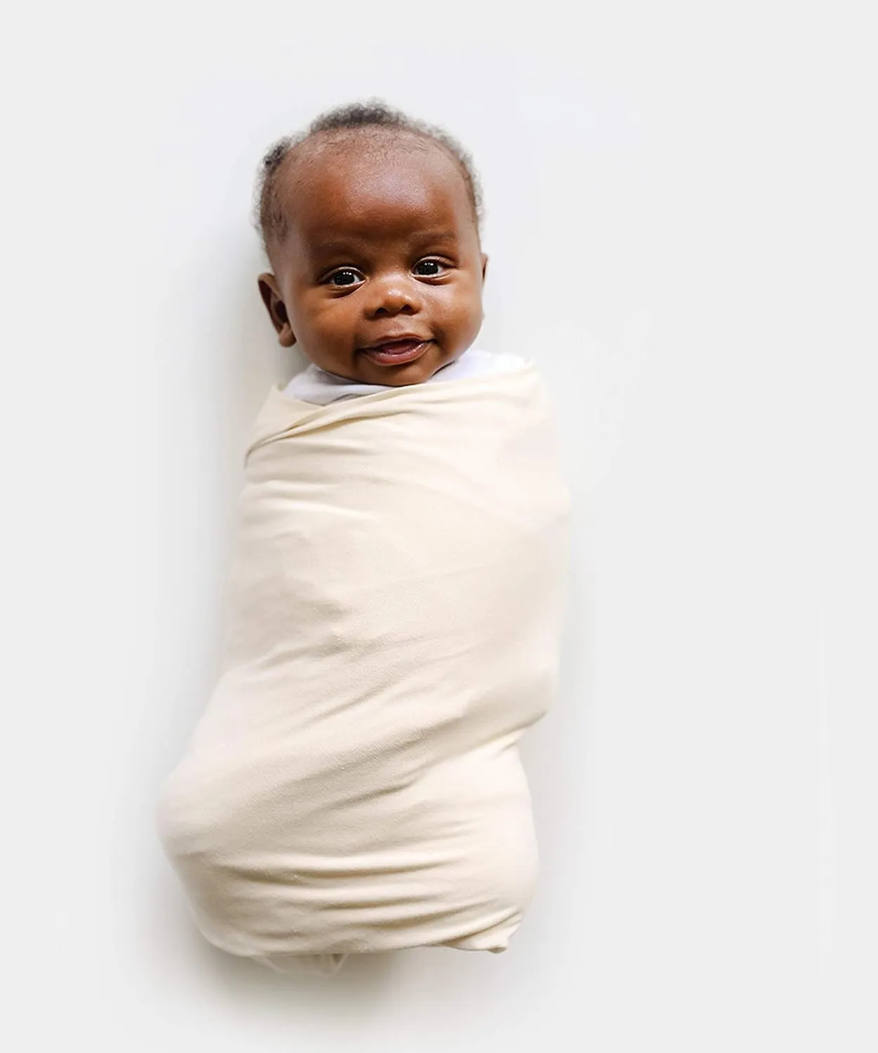 snuggle me Swaddle | Organic Cotton Swaddle Blanket, Soft Stretch, 47 x 47 inches | Natural