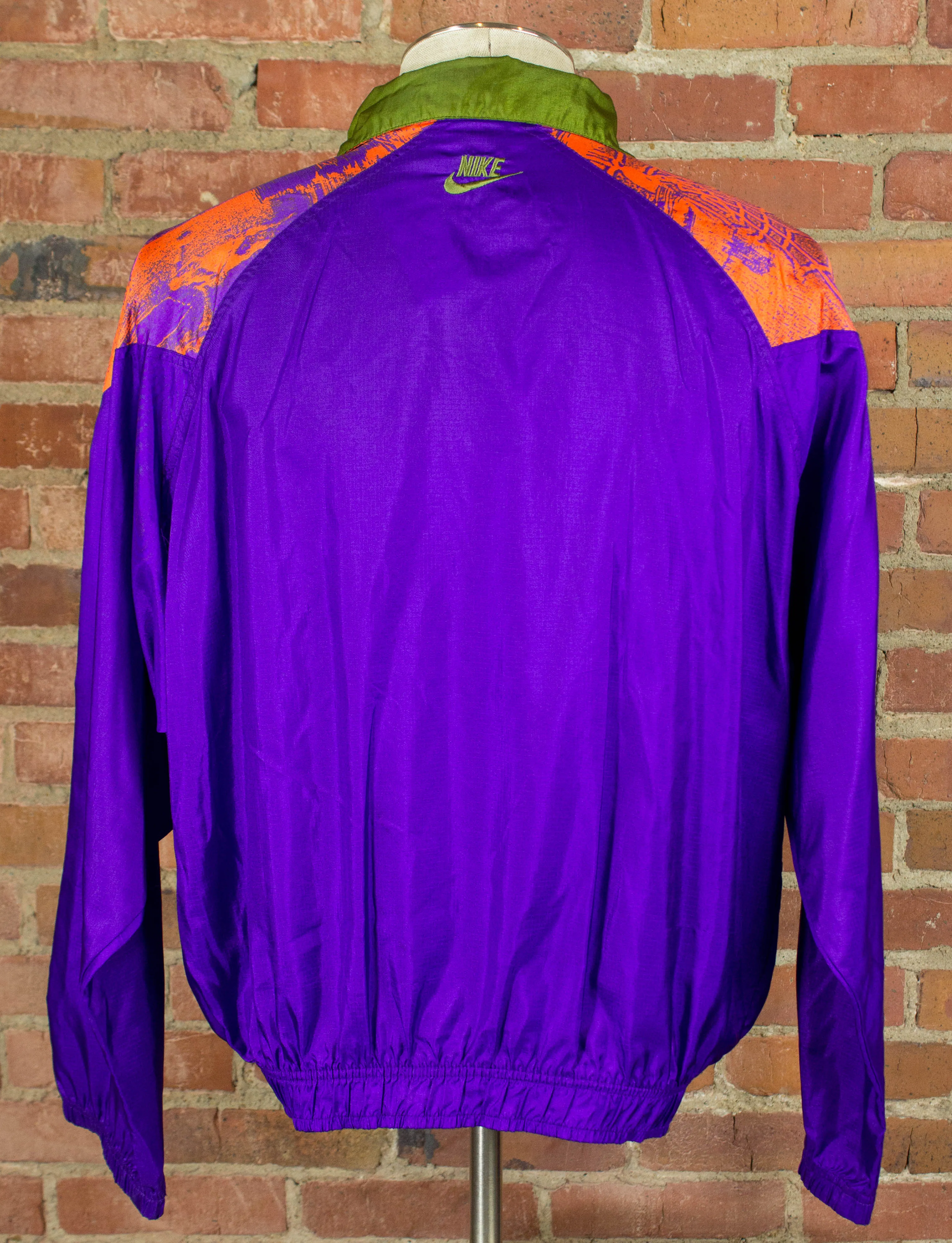 Vintage 90s Nike Flight Purple, Green and Orange Windbreaker Jacket Unisex Medium-Large