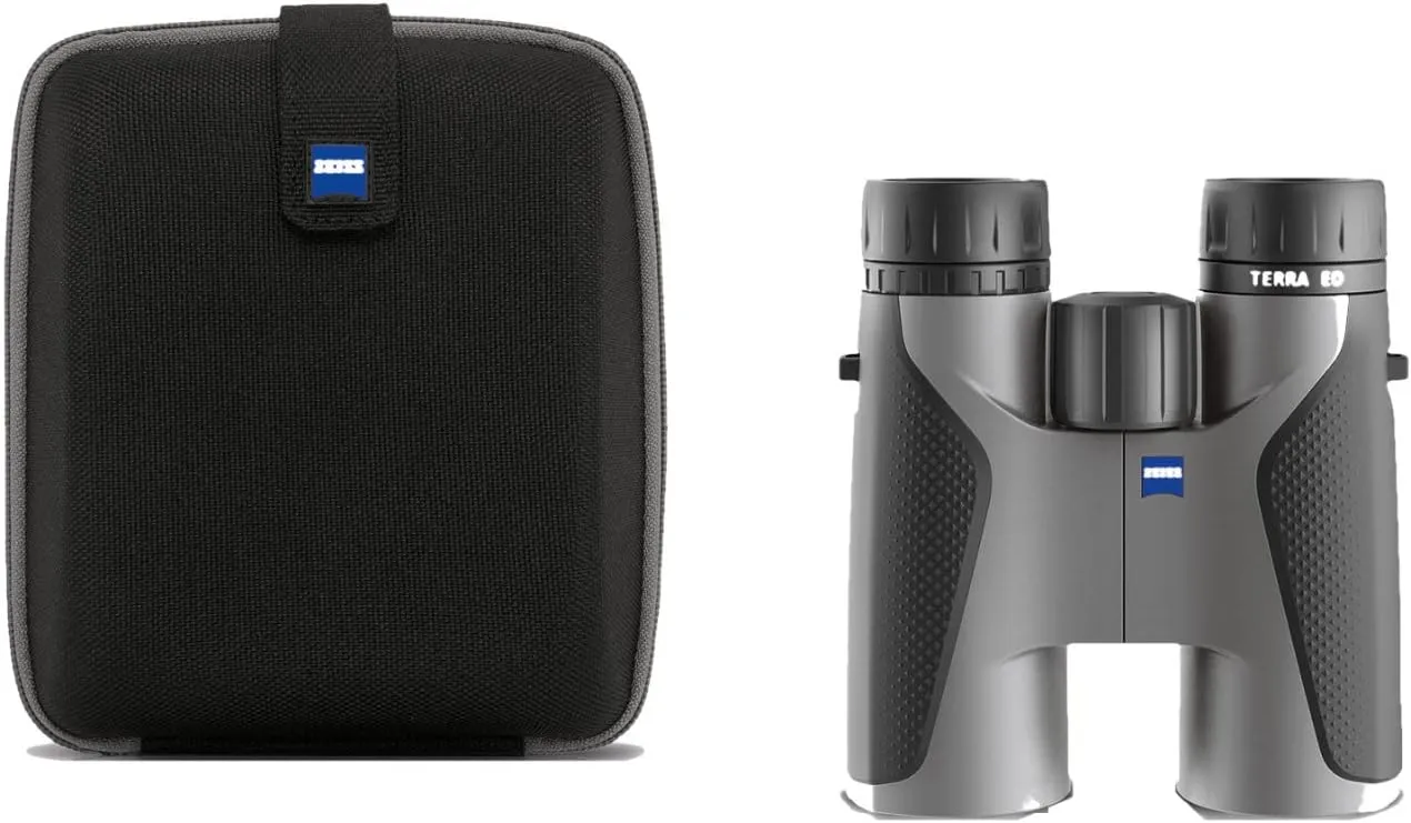 ZEISS Terra ED Binoculars 10x42 Waterproof, and Fast Focusing with Coated Glass for Optimal Clarity in All Weather Conditions for Bird Watching, Hunting, Sightseeing, Grey